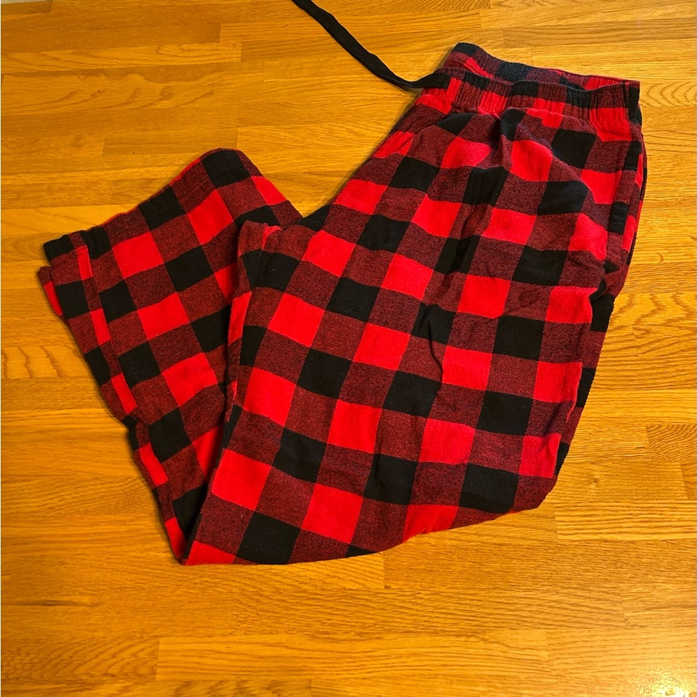 Red and Black Plaid Pajama Pants old navy